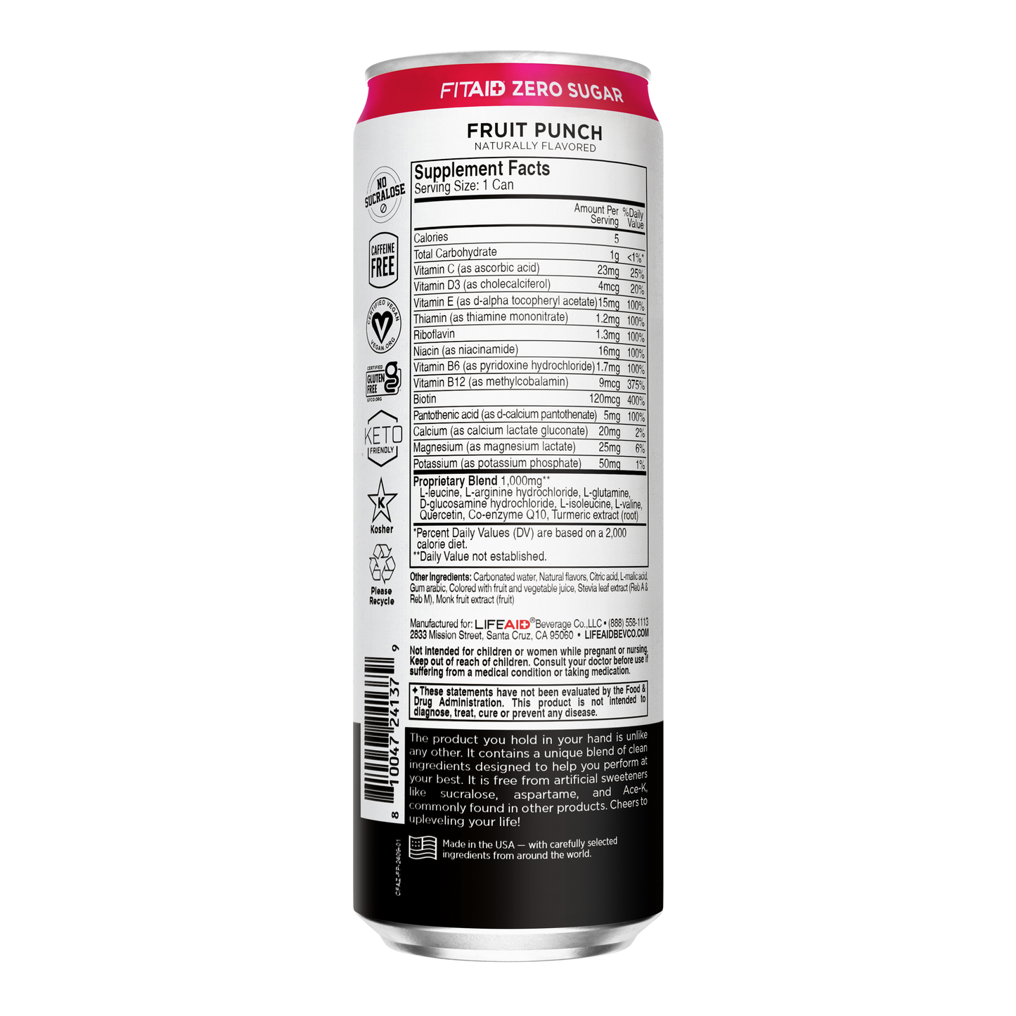 FITAID ZERO Fruit Punch: FPZ-12P (00810047241386)
