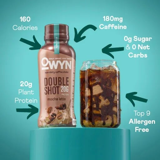 OWYN Double Shot 20mg Protein Shake • Mocha Latte