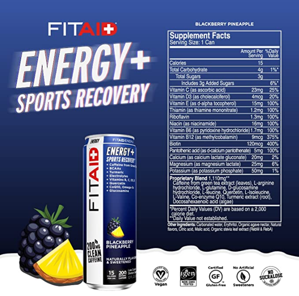 FITAID Energy Variety Pack:  FAE-12P (00810047240969)