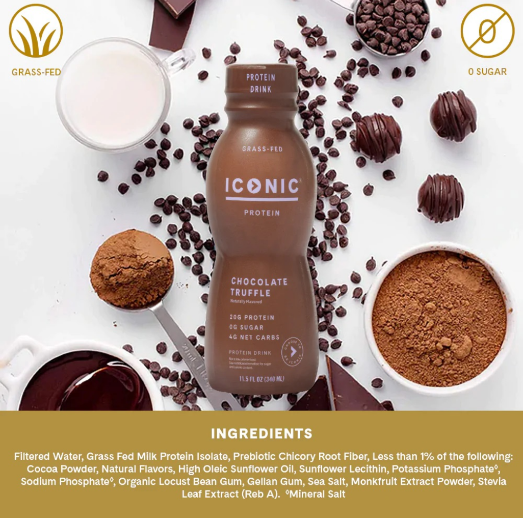ICONIC Protein Drink Chocolate Truffle:  ICT-12PD