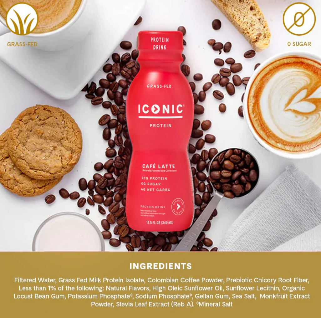 ICONIC Protein Drink Cafe Latte:  ICL-12PD