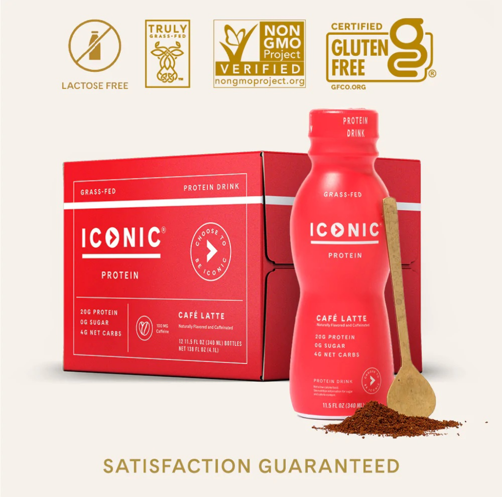 ICONIC Protein Drink Cafe Latte:  ICL-12PD